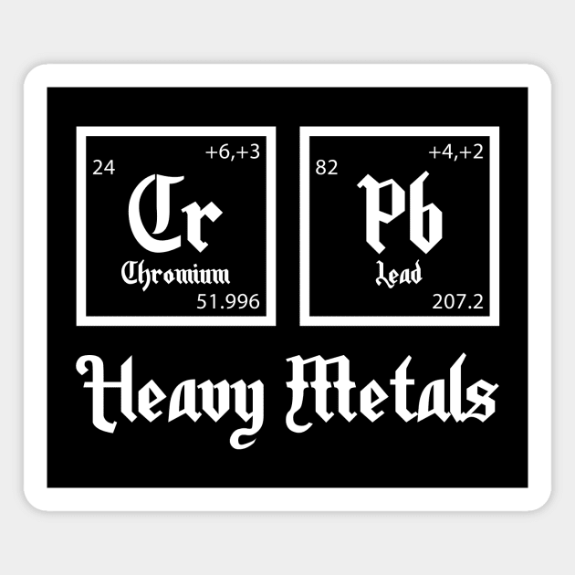 Heavy Metals Magnet by n23tees